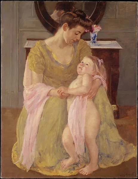 Mother and Child with a Rose Scarf — Mary Cassatt