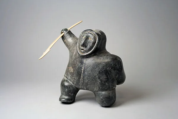 Stone Male in Parka with Harpoon — Innukpuk The Elder