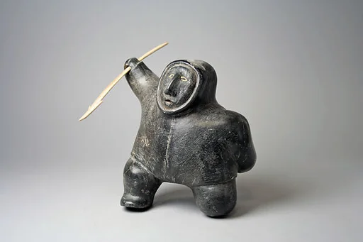 Stone Male in Parka with Harpoon