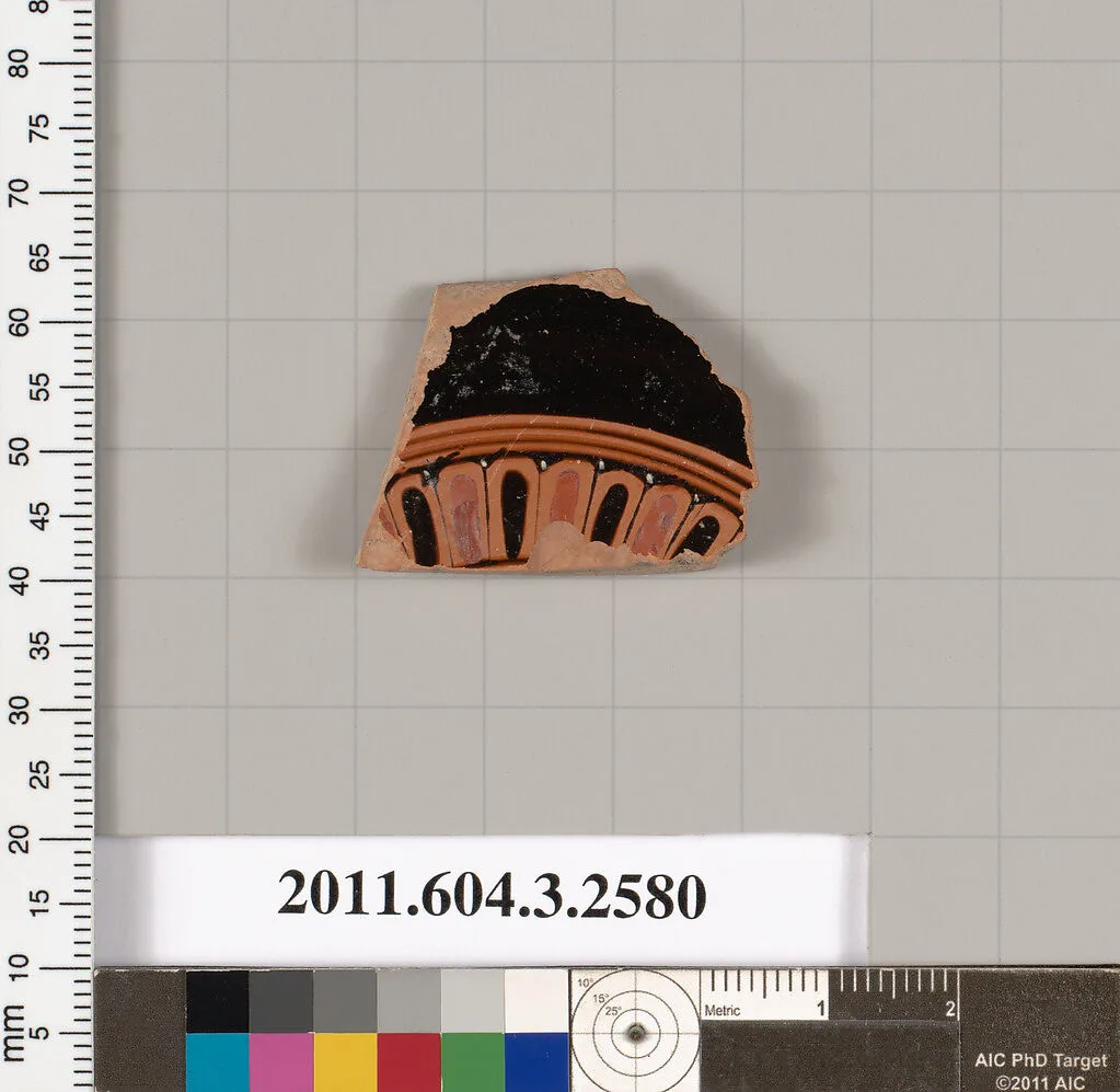 Terracotta fragment of a Little Master cup (drinking cup) — Unknown