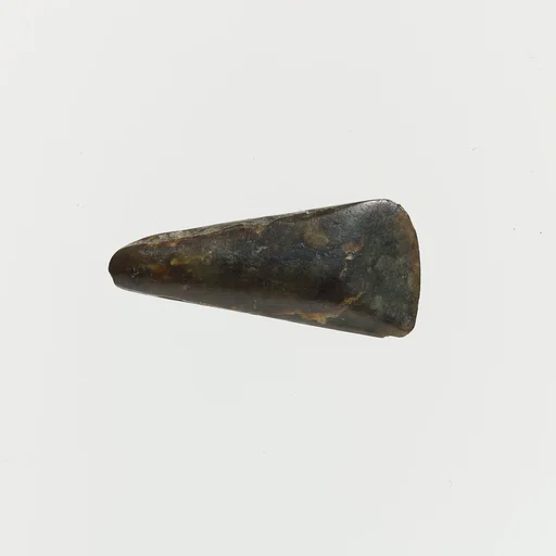 Small hornblende triangular axe