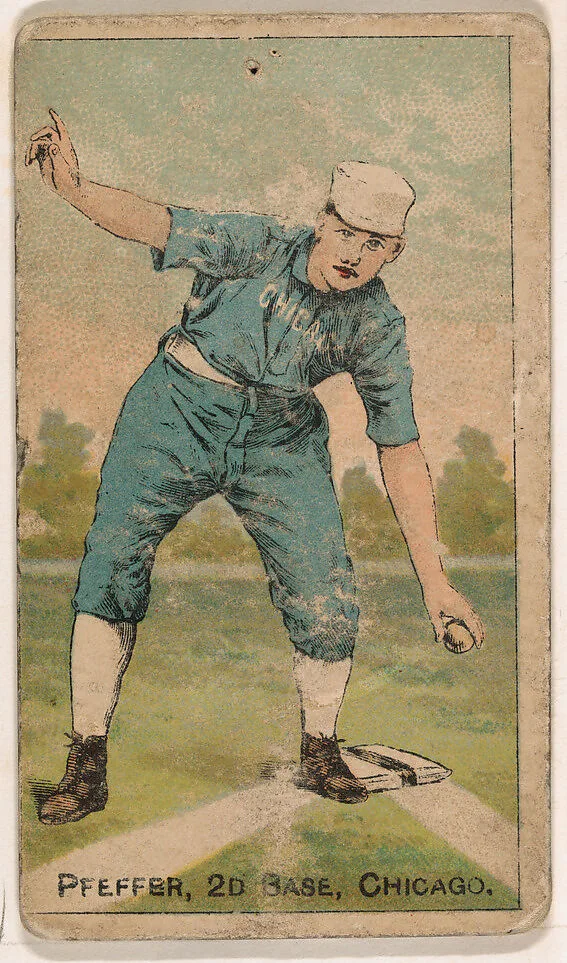 Pfeffer, 2nd Base, Chicago, from the Gold Coin series (N284) for Gold Coin Chewing Tobacco — D. Buchner & Co., New York