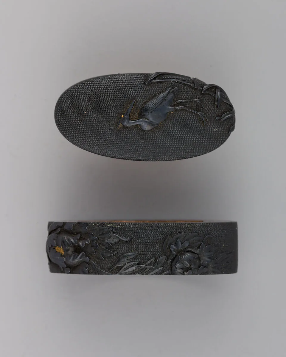 Sword-Hilt Collar and Pommel (Fuchigashira) — Unknown