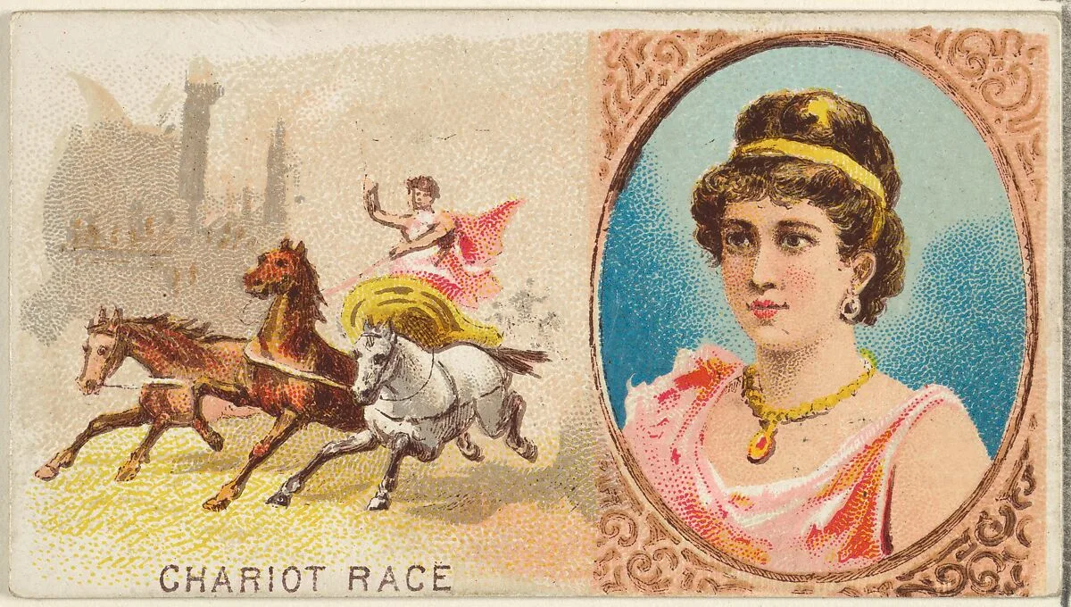 Chariot Race, from the Games and Sports series (N165) for Old Judge Cigarettes — Goodwin & Company