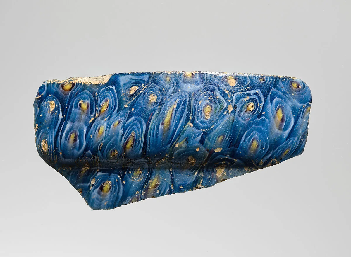 Glass mosaic carinated dish fragment — Unknown