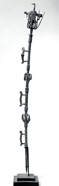 Diviner's Staff: Bird and Chameleons (Osun babalawo) — Unknown