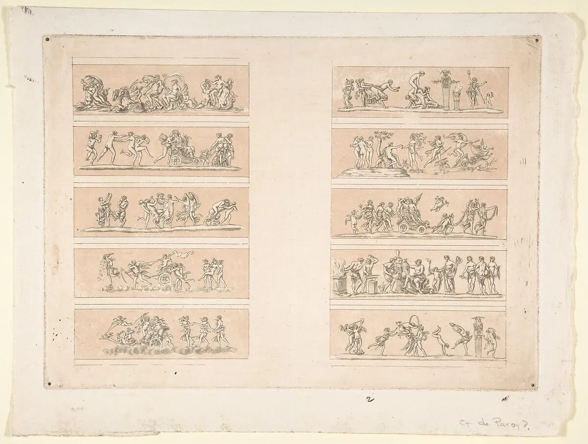 Plate with Ten Bacchanal Scenes — Jean Philippe Guy Le Gentil, comte de Paroy
