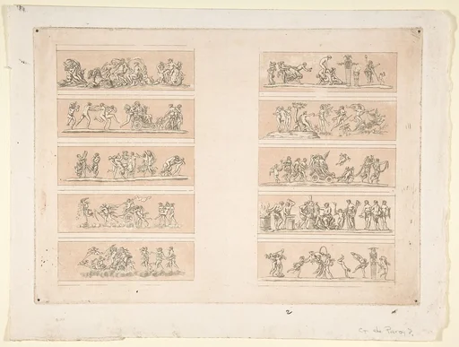 Plate with Ten Bacchanal Scenes