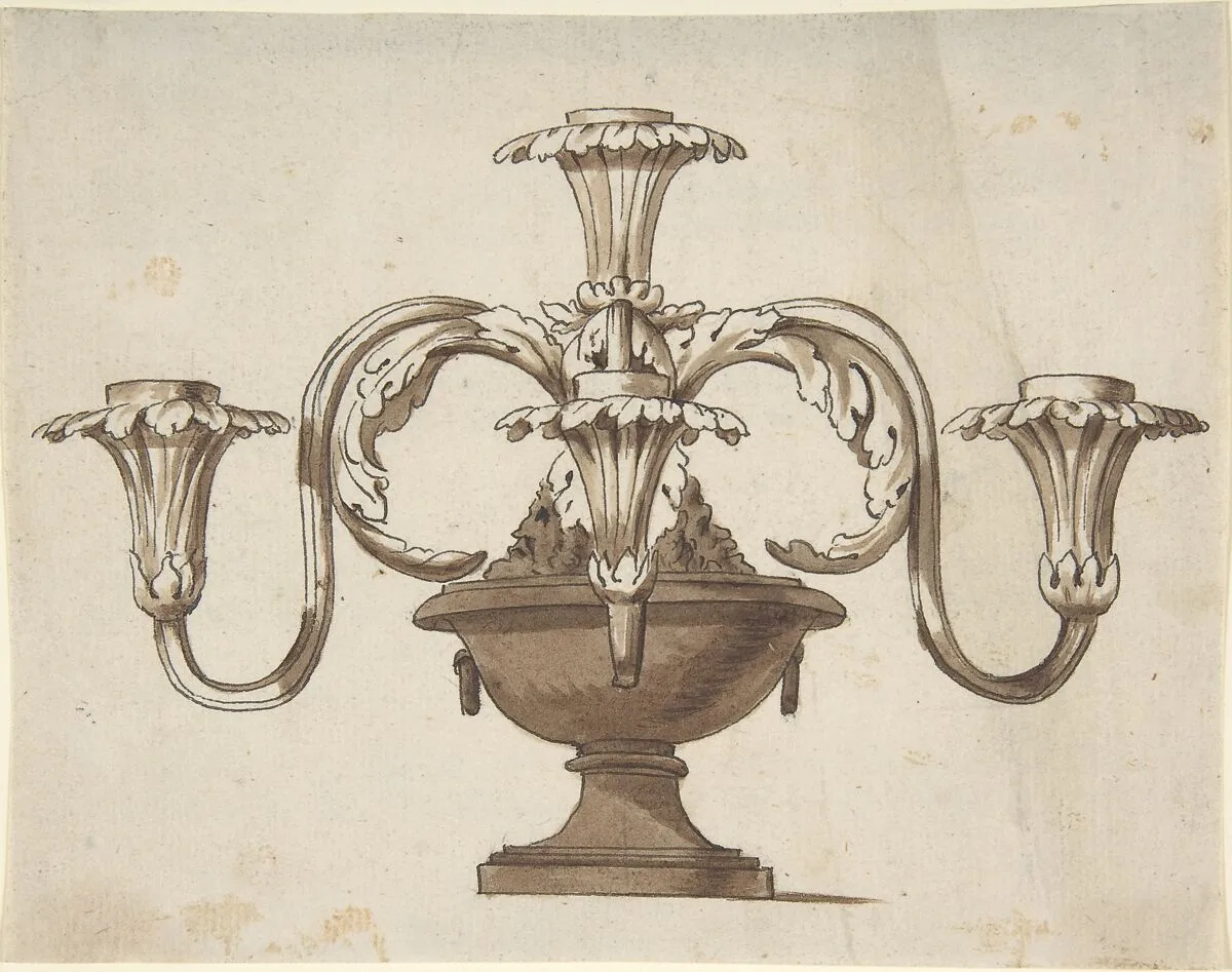 Design for a Candelabra — Anonymous, Italian, early 19th century