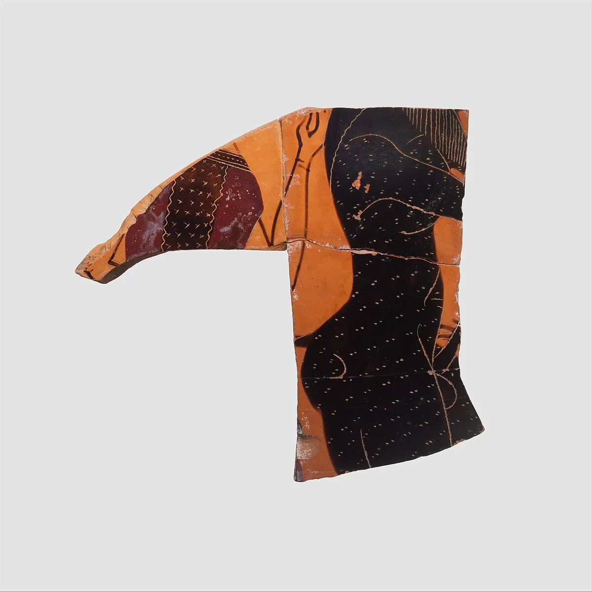 Fragments of a terracotta amphora (jar) — Amasis Painter