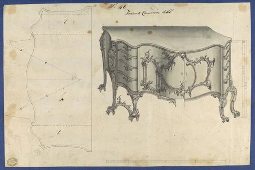 French Commode Table, from Chippendale Drawings, Vol. II