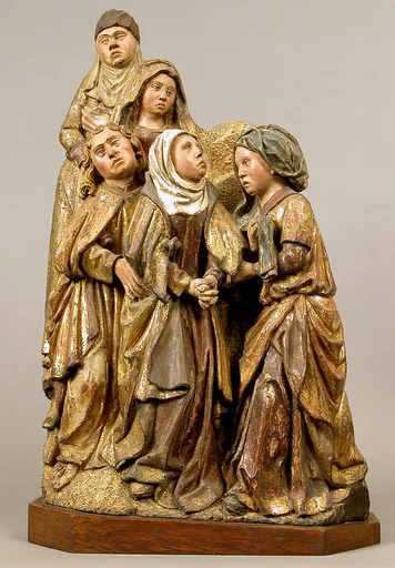 Virgin, Saint John, and Three Holy Women from a Crucifixion
