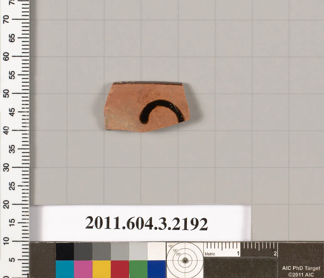 Terracotta rim fragment of a kylix (drinking cup) — Unknown