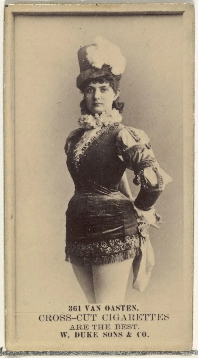 Card Number 361, Von Oasten, from the Actors and Actresses series (N145-3) issued by Duke Sons & Co. to promote Cross Cut Cigarettes — W. Duke, Sons & Co.