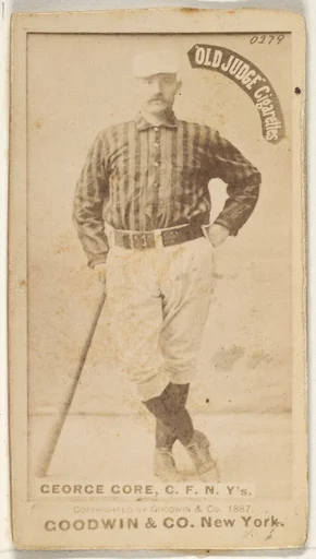 George F. "Piano Legs" Gore, Center Field, New York, from the Old Judge series (N172) for Old Judge Cigarettes