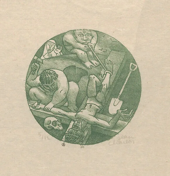 Christ on the cross, a circular composition — Kistler (Lynton R. and/or Will A.)|Jean Charlot