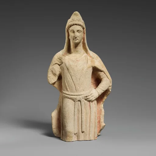 Limestone statuette of an oriental god or hero (?)