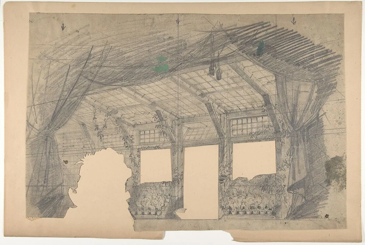 Design for a Stage Set at the Opéra, Paris: a Greenhouse — Eugène Cicéri