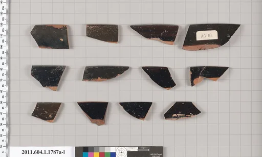 Terracotta rim fragments of kylikes(drinking cups)