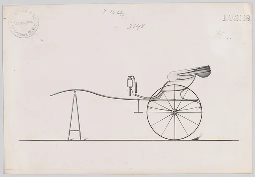 Design for Dog Cart or 2 Wheeler, no. 3148