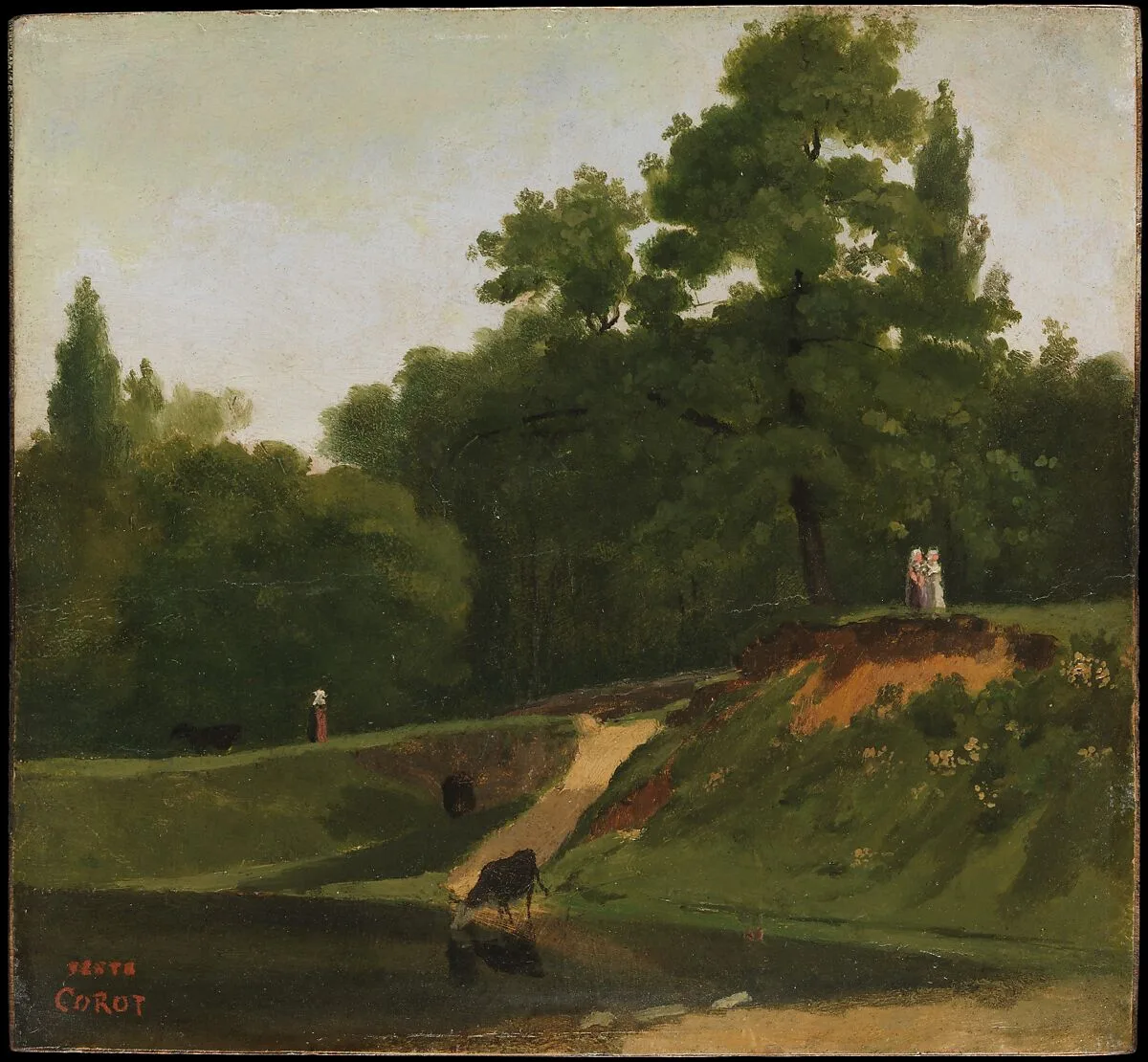Banks of the Stream near the Corot Property, Ville d'Avray — Camille Corot
