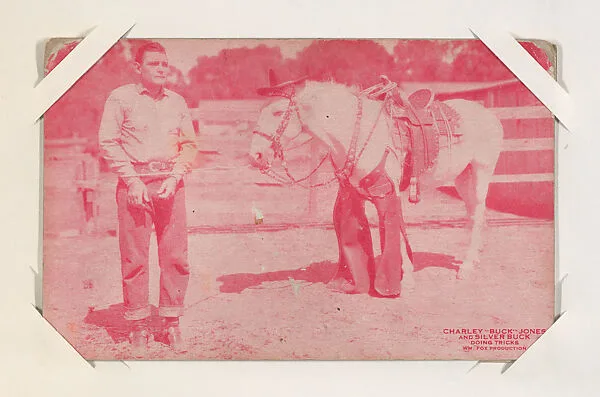 Charley "Buck Jones" and Silver Buck doing tricks from Western Stars or Scenes Exhibit Cards series (W412) — Unknown