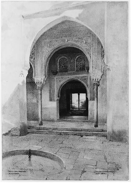 Patio del Mexuar, Alhambra — Julian Clarence Levi