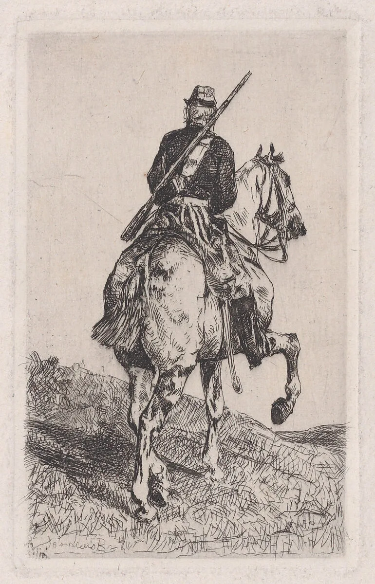 Man on horseback — John-Lewis Brown