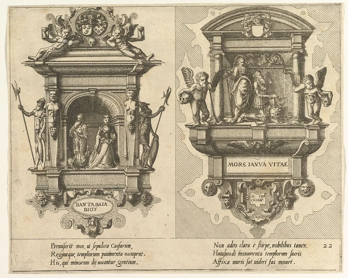 Cœnotaphiorum (22) — Hans Vredeman de Vries|Johannes van Doetecum I|Lucas van Doetecum|Hieronymus Cock