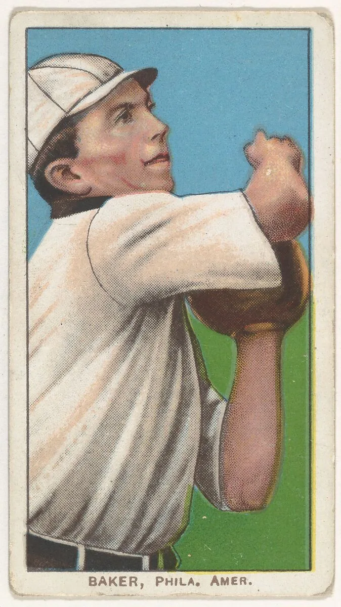 Baker, Philadelphia, American League, from the White Border series (T206) for the American Tobacco Company — American Tobacco Company