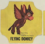 Flying Donkey, from the Disney Cartoon Characters bread end labels series (D290-6) — Walt Disney Productions