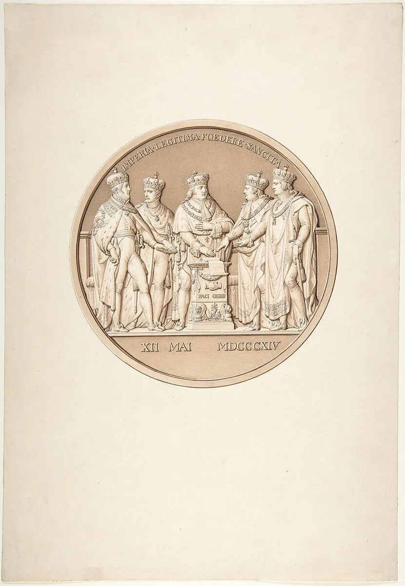 Design for a Medal Commemorating the Treaty of Paris, 1814 — Jacques Edouard Gatteaux