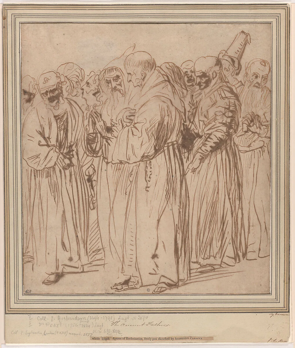 A Group of Standing Monks and other Figures — Jan Lievens