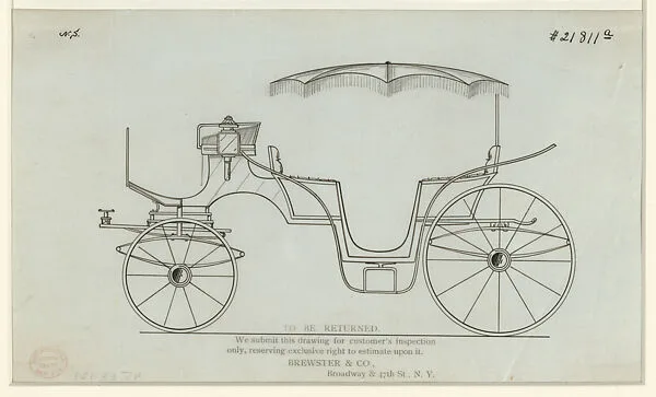 Vis-a-Vis #21811a with Parasol top from Bound Book of Carriage Designs — Unknown