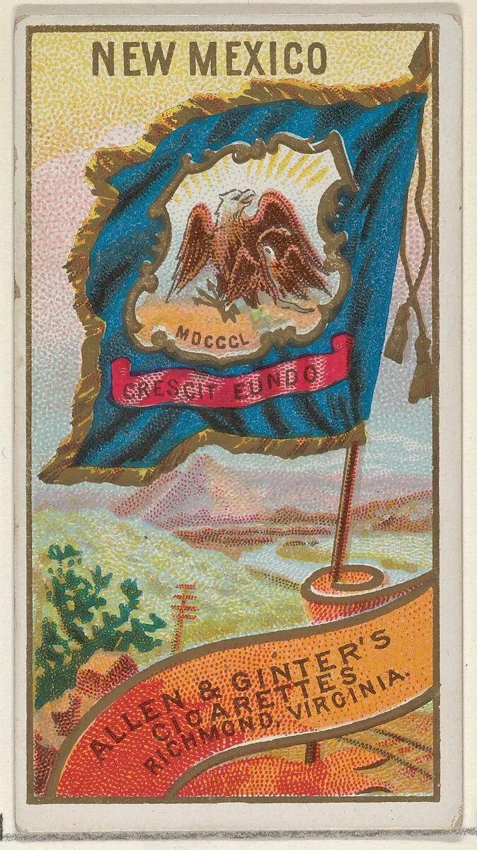 New Mexico, from Flags of the States and Territories (N11) for Allen & Ginter Cigarettes Brands — Allen & Ginter