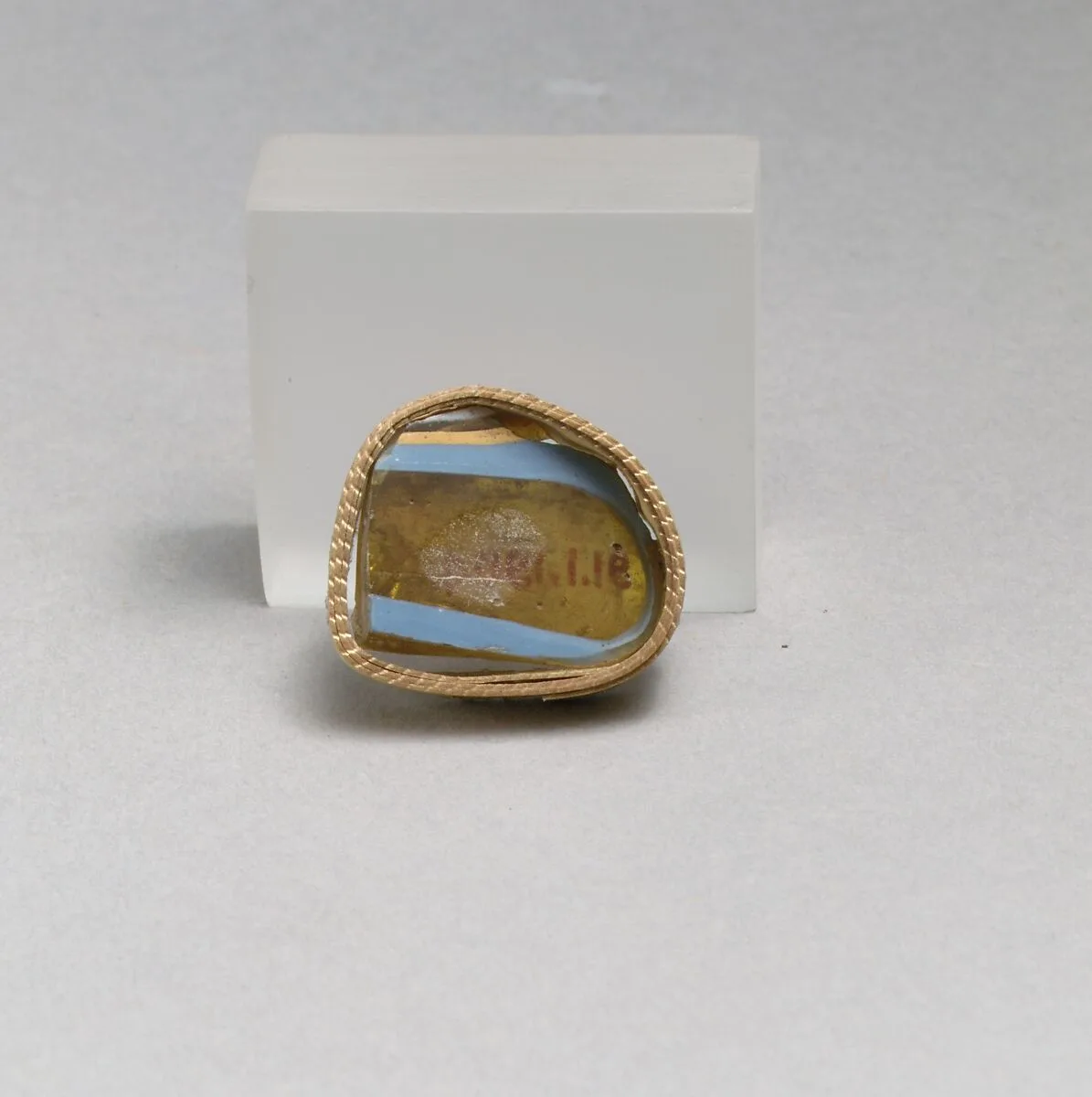 Glass mosaic fragment — Unknown
