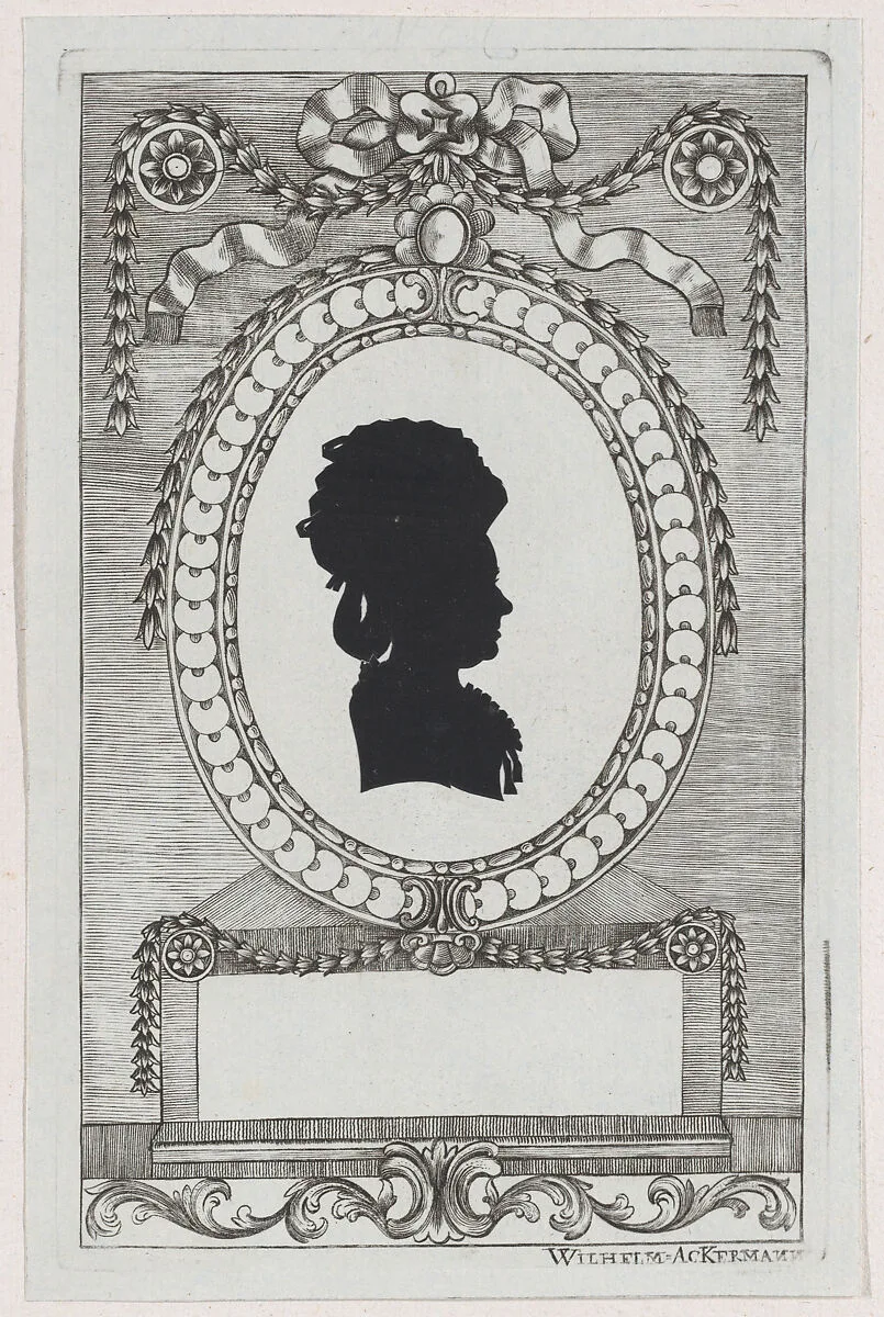 Silhouette of Gräfin Coreth — Wilhelm Ackermann