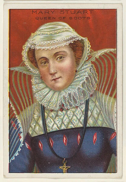 Mary Stuart, Queen of Scots, from the "Heroes of History" series (T68), issued with Miners Extra Smoking Tobacco, Natural Leaf Scrap, and Royal Bengals Little Cigars — Royal Bengals Little Cigars|Mary, Queen of Scots