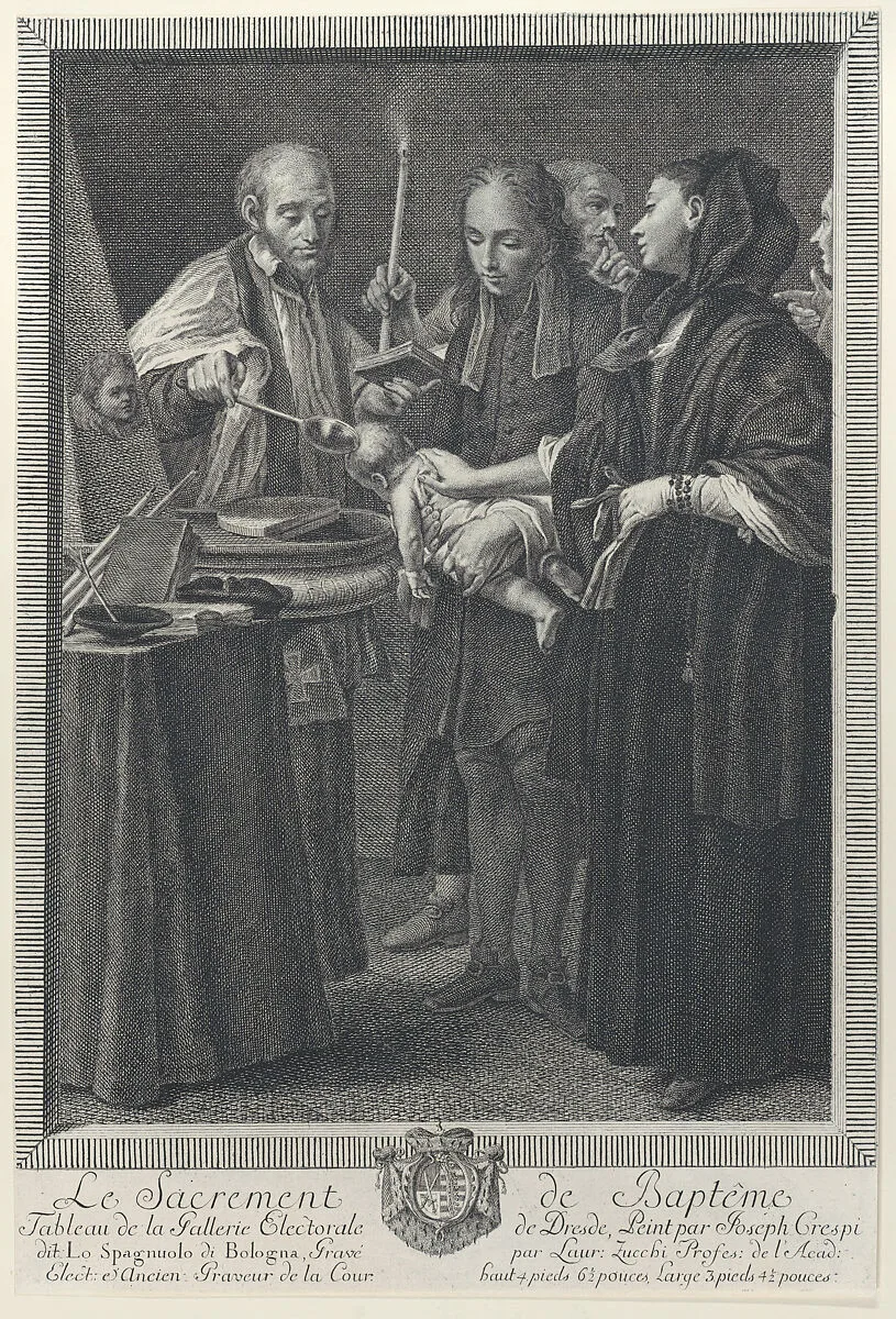 Baptism, from "The Seven Sacraments" — Giuseppe Maria Crespi|Lorenzo Zucchi