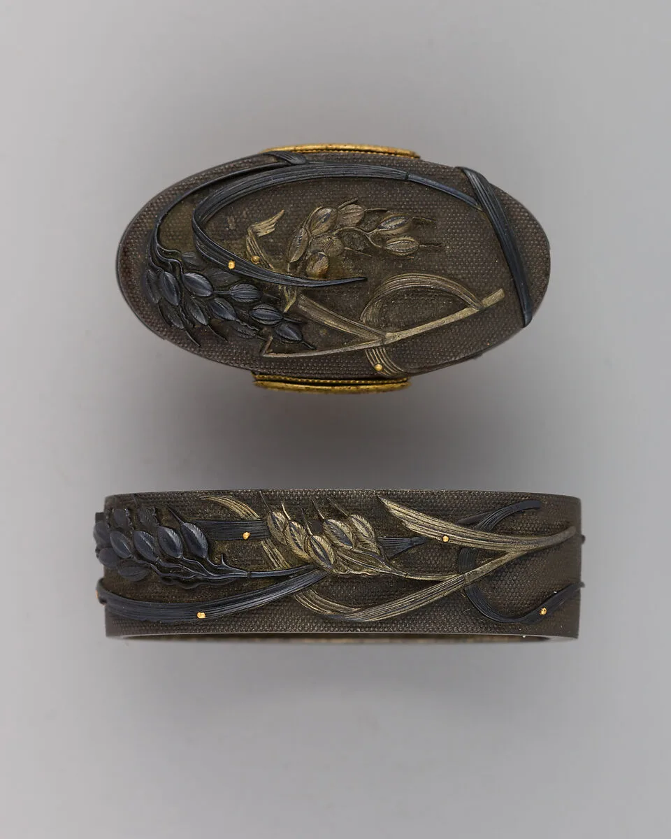 Sword-Hilt Collar and Pommel (Fuchigashira) — Unknown
