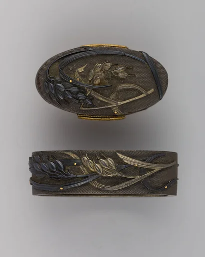Sword-Hilt Collar and Pommel (Fuchigashira)