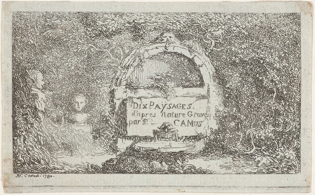 Title page for "Ten Landscapes" — Pierre Nicholas Camus
