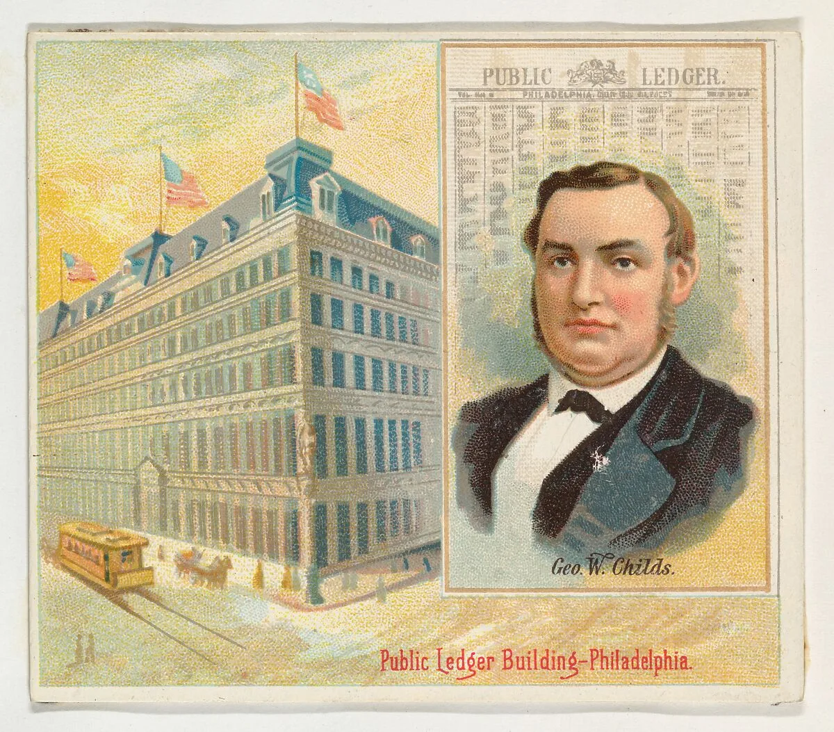 George W. Childs, Philadelphia Public Ledger, from the American Editors series (N35) for Allen & Ginter Cigarettes — Allen & Ginter