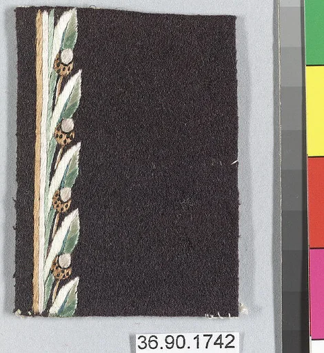 Embroidery sample for a man’s suit