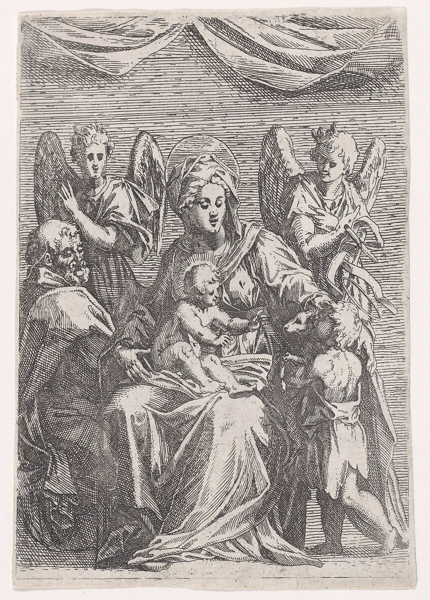 Holy Family with Two Angels — Jacques Callot