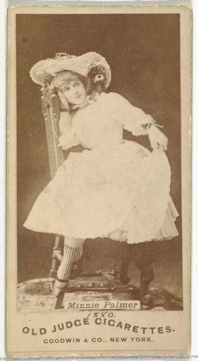 Minnie Palmer, from the Actors and Actresses series (N171) for Old Judge Cigarettes — Goodwin & Company