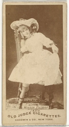 Minnie Palmer, from the Actors and Actresses series (N171) for Old Judge Cigarettes