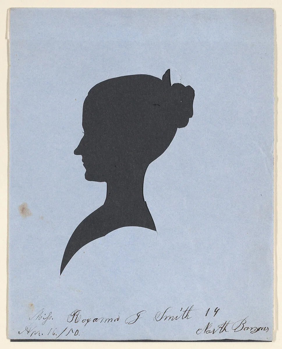 Silhouette of Miss Roxanna G. Smith, 19, North Bangor, Maine — Galen Jerome Brewer
