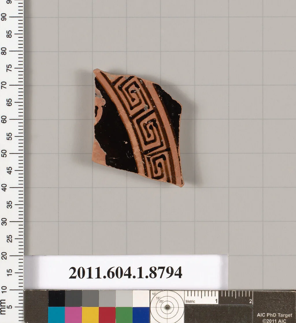 Terracotta fragment of a kylix (drinking cup) — Unknown