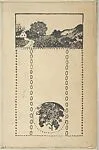 Ornament Card with Landscape (Schmuckkarte mit Landschaft) — Wiener Werkstätte|Franz Lebisch